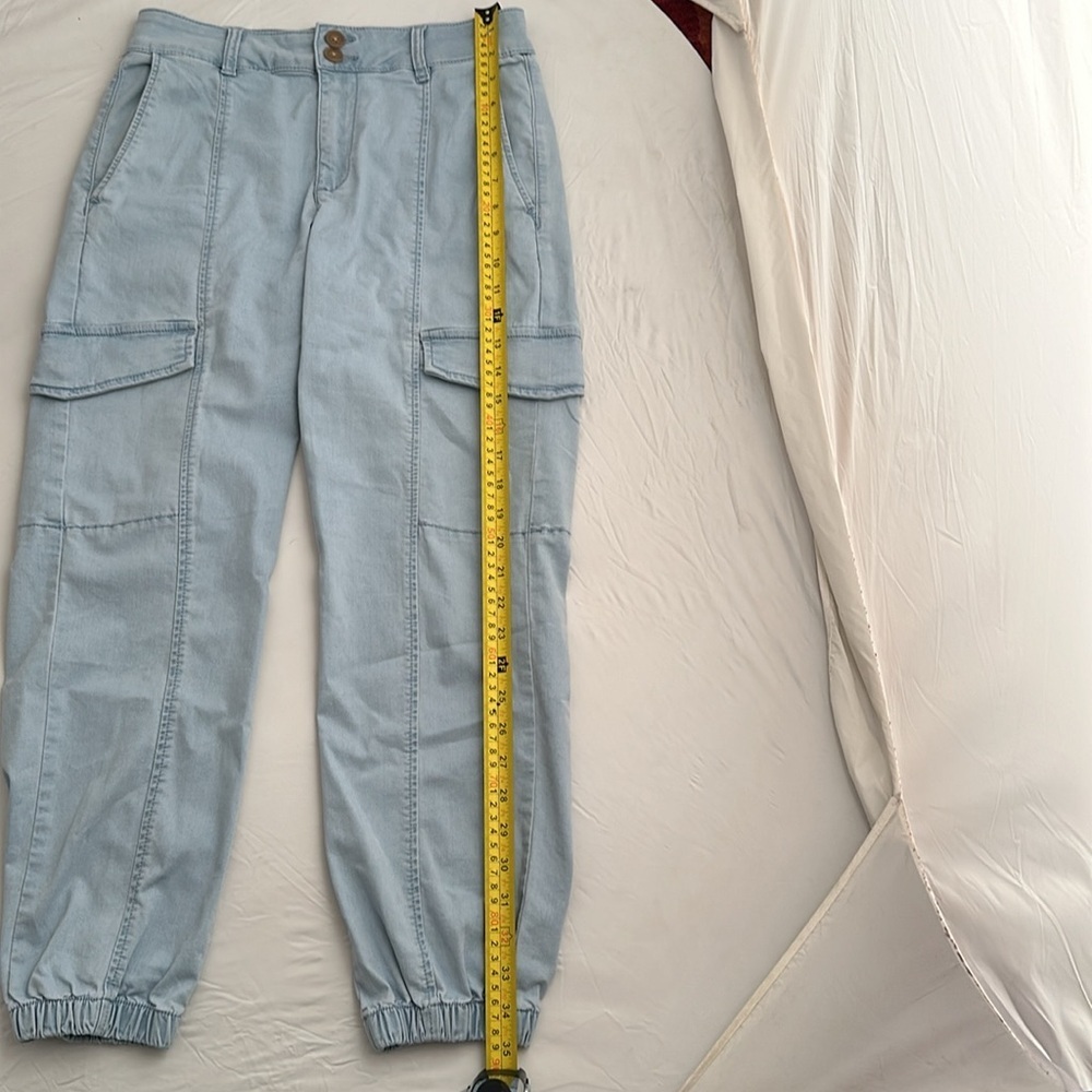 Sanctuary Rebel Ultra Pale blue casual stretch cargo jogger pants - Picture 8 of 15